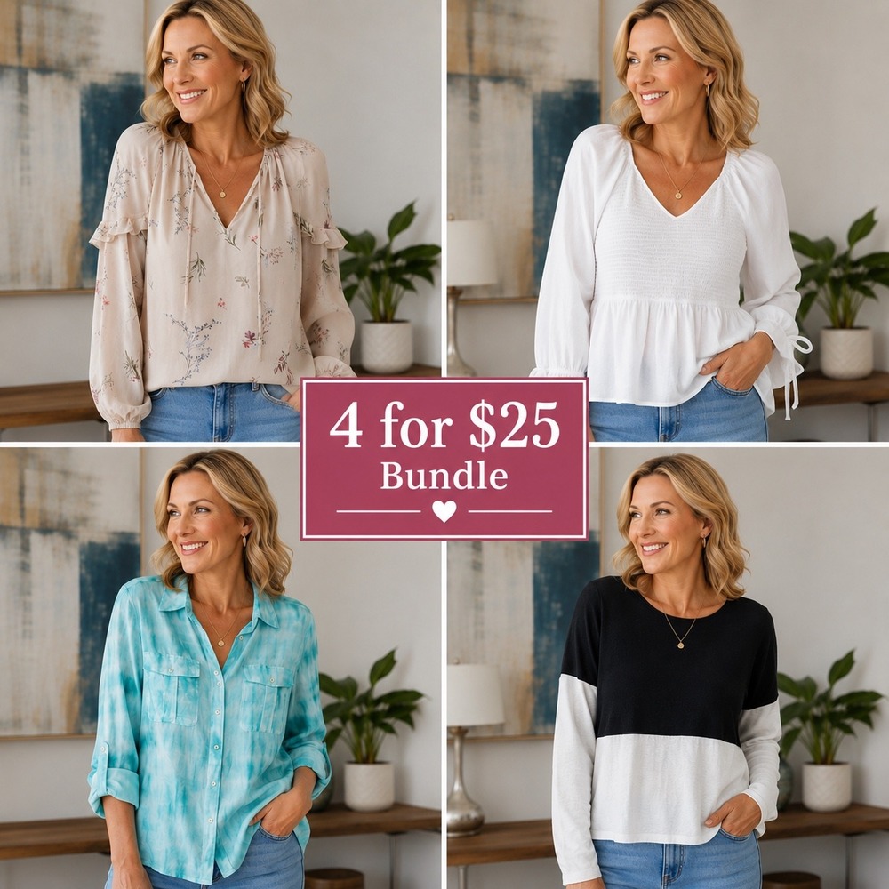 Womens Top Bundle Size L J Crew Ralph Lauren Cato St Tropez West 4pc Lot
